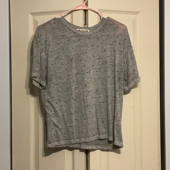 Grey shirt with tiny black hearts - Picture 1 of 2